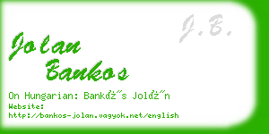 jolan bankos business card